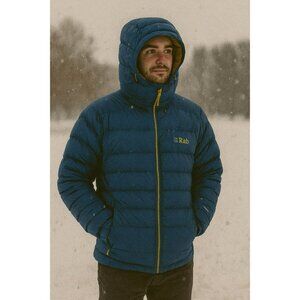 RAB men’s Neutrino Endurance Goose Down Jacket Blue Large